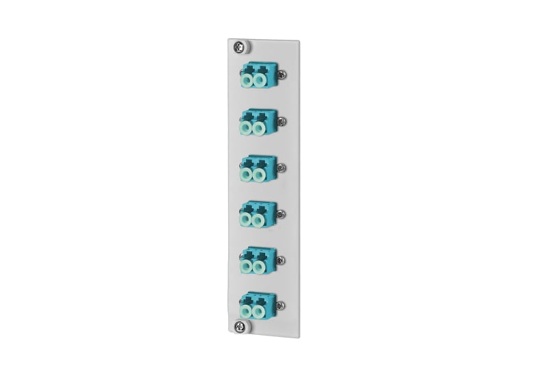 METZ CONNECT - OpDAT REGpro Front 3HE, 7TE 6xLC-D OM3 (Keramik, aqua)
