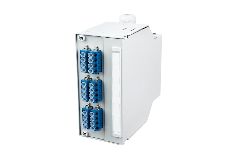 METZ CONNECT - OpDAT REGpro24 splice6xLC-Q (blau), OS2, reinweiß RAL 9010