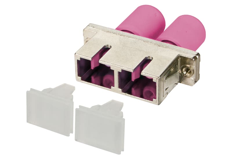 METZ CONNECT - OpDAT ST-D/SC-D Kupplung OM4 (metallisch/violett)
