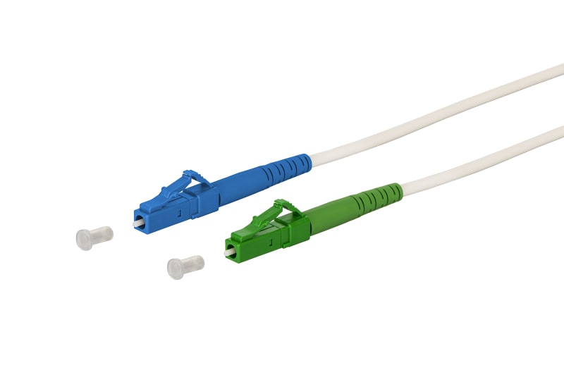 METZ CONNECT - OpDAT Patchkabel LC UPC/LC APC OS2 weiß, 5,0 m
