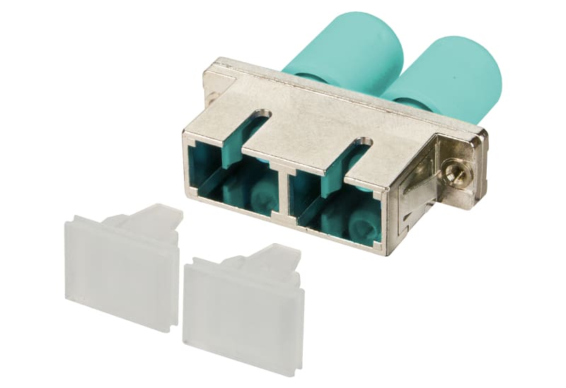 METZ CONNECT - OpDAT ST-D/SC-D Kupplung OM3 (metallisch/aqua)