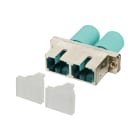 METZ CONNECT - OpDAT ST-D/SC-D Kupplung OM3 (metallisch/aqua)