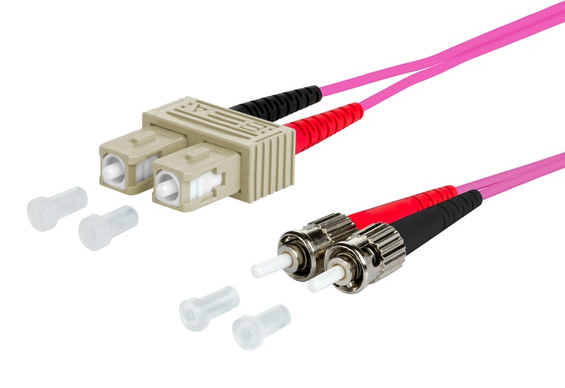 METZ CONNECT - OpDAT Patchkabel SC-D/2xST OM4 1,0 m
