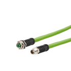 METZ CONNECT - Verbindungsleitung M12,X-kod,10m,Cat.6,M12 Buchse ger./M12 Stecker ger.,8p