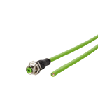 METZ CONNECT - M12 Patchkabel D-kodiert 1m M12 Buchse ger - freies Leitungsende Schleppkette PUR