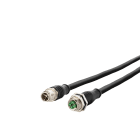 METZ CONNECT - M12 Patchkabel X-kodiert 1m M12 Stecker gerade - M12 Buchse gerade PUR
