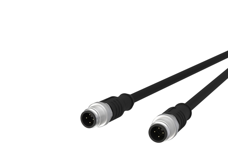 METZ CONNECT - M12 Sensorleitung A-kodiert 2m M12 Stecker ger - M12 Stecker ger UTP 4-pol. PUR