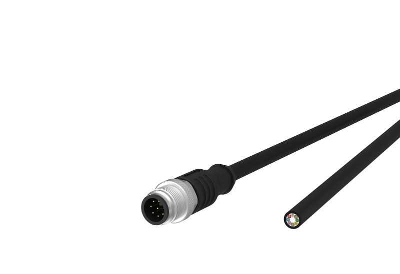 METZ CONNECT - M12 Sensorleitung A-kodiert 1m M12 Stecker ger - freies Leitungsende UTP 8-pol. PUR