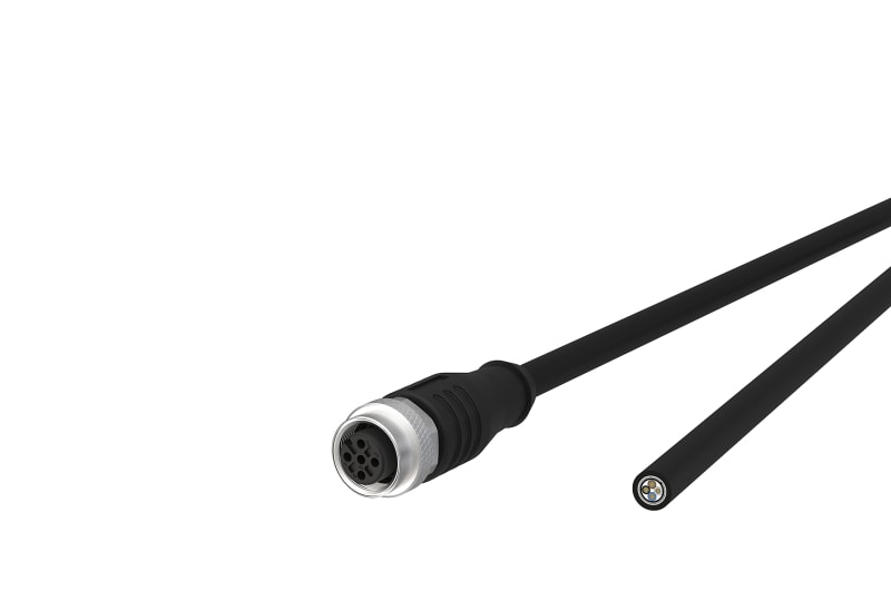 METZ CONNECT - M12 Sensorleitung A-kodiert 1m M12 Buchse ger - freies Leitungsende STP 4-pol. PUR-C