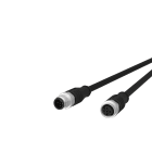 METZ CONNECT - M12 Sensorleitung A-kodiert 5m M12 Stecker ger - M12 Buchse ger STP 5-pol. PUR-C