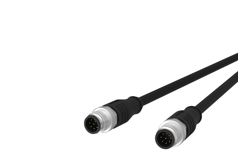 METZ CONNECT - M12 Sensorleitung A-kodiert 5m M12 Stecker ger - M12 Stecker ger STP 8-pol. PUR-C