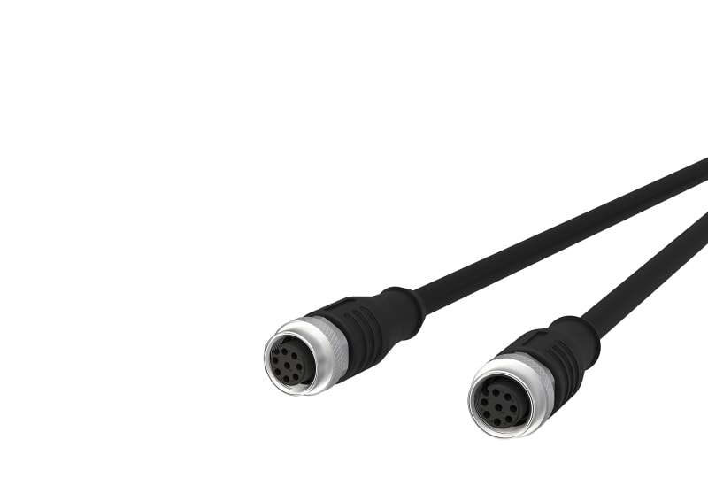 METZ CONNECT - M12 Sensorleitung A-kodiert 1m M12 Buchse ger - M12 Buchse ger STP 8-pol. PUR-C