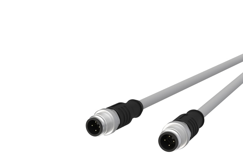 METZ CONNECT - M12 Sensorleitung A-kodiert 5m M12 Stecker ger - M12 Stecker ger UTP 4-pol. PVC