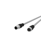METZ CONNECT - M12 Sensorleitung A-kodiert 1m M12 Stecker ger - M12 Buchse ger UTP 4-pol. PVC