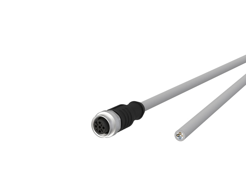 METZ CONNECT - M12 Sensorleitung A-kodiert 2m M12 Buchse ger - freies Leitungsende UTP 4-pol. PVC