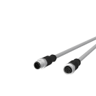 METZ CONNECT - M12 Sensorleitung A-kodiert 1m M12 Stecker ger - M12 Buchse ger UTP 5-pol. PVC