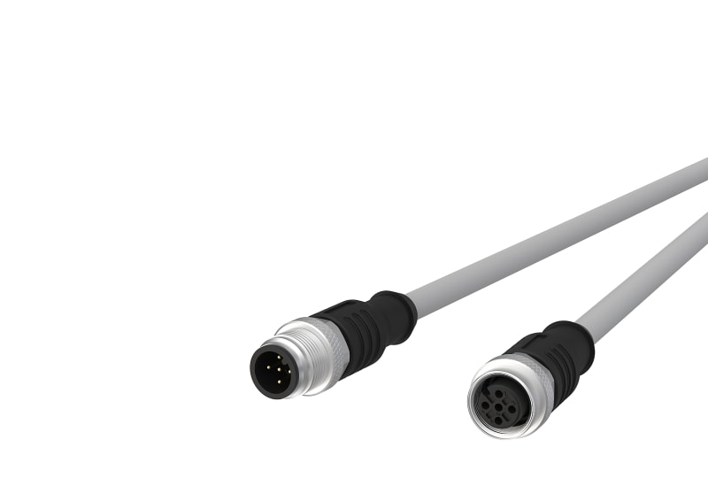 METZ CONNECT - M12 Sensorleitung A-kodiert 2m M12 Stecker ger - M12 Buchse ger UTP 5-pol. PVC