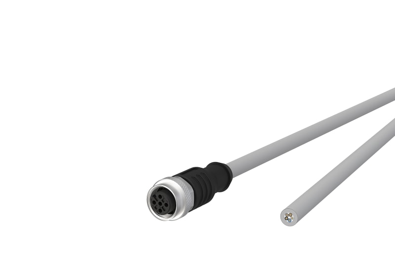 METZ CONNECT - M12 Sensorleitung A-kodiert 10m M12 Buchse ger - freies Leitungsende UTP 5-pol. PVC