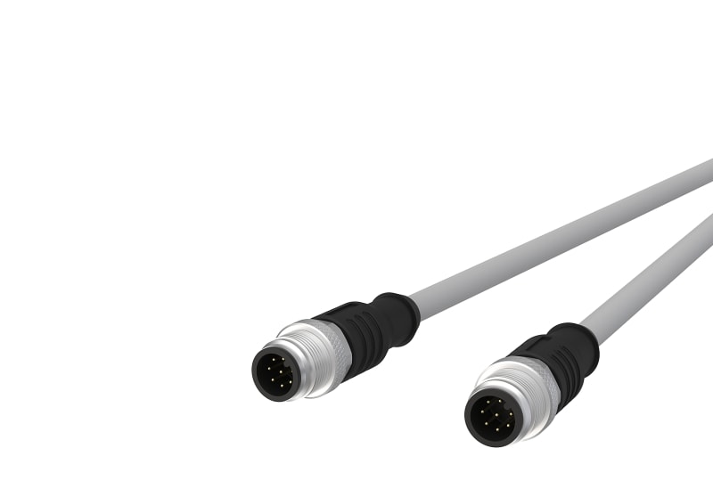 METZ CONNECT - M12 Sensorleitung A-kodiert 5m M12 Stecker ger - M12 Stecker ger UTP 8-pol. PVC