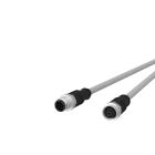 METZ CONNECT - M12 Sensorleitung A-kodiert 1m M12 Stecker ger - M12 Buchse ger UTP 8-pol. PVC