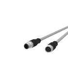 METZ CONNECT - M12 Sensorleitung A-kodiert 10m M12 Stecker ger - M12 Buchse ger STP 4-pol. PVC-C
