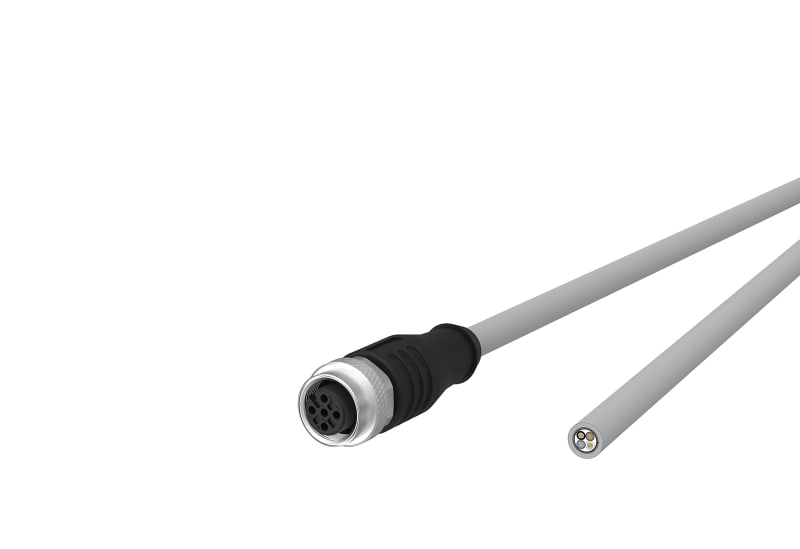METZ CONNECT - M12 Sensorleitung A-kodiert 10m M12 Buchse ger - freies Leitungsende STP 4-pol. PVC-C