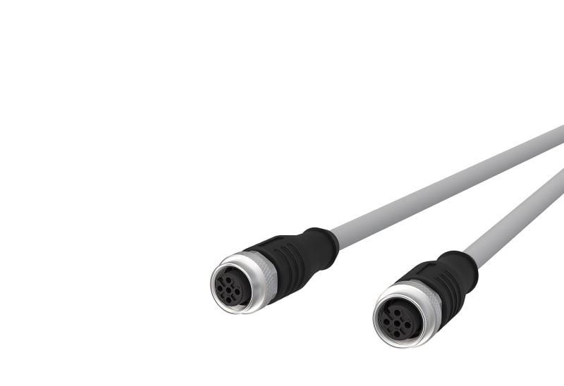 METZ CONNECT - M12 Sensorleitung A-kodiert 1m M12 Buchse ger - M12 Buchse ger STP 4-pol. PVC-C