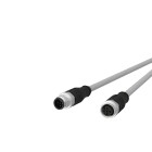 METZ CONNECT - M12 Sensorleitung A-kodiert 1m M12 Stecker ger - M12 Buchse ger STP 5-pol. PVC-C