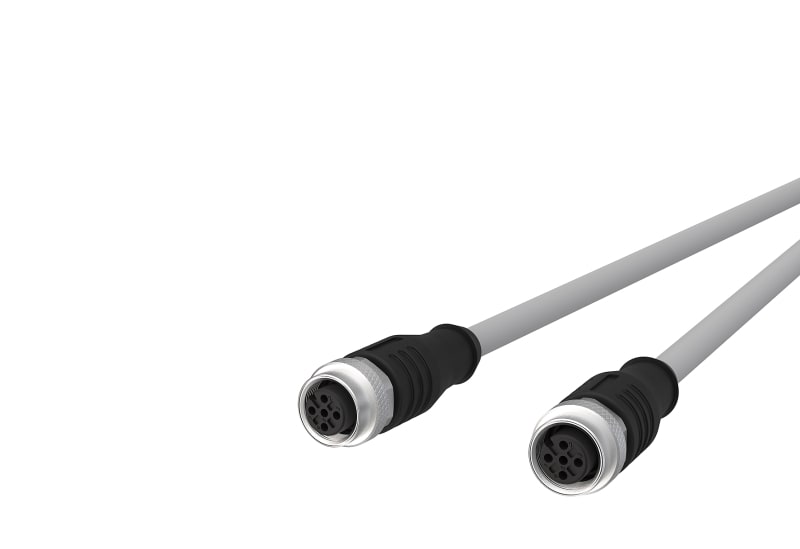METZ CONNECT - M12 Sensorleitung A-kodiert 1m M12 Buchse ger - M12 Buchse ger STP 5-pol. PVC-C