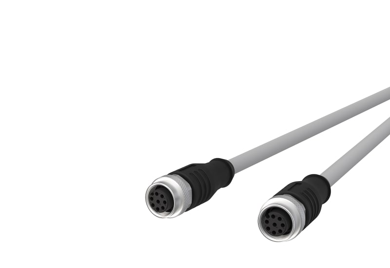 METZ CONNECT - M12 Sensorleitung A-kodiert 2m M12 Buchse ger - M12 Buchse ger STP 8-pol. PVC-C