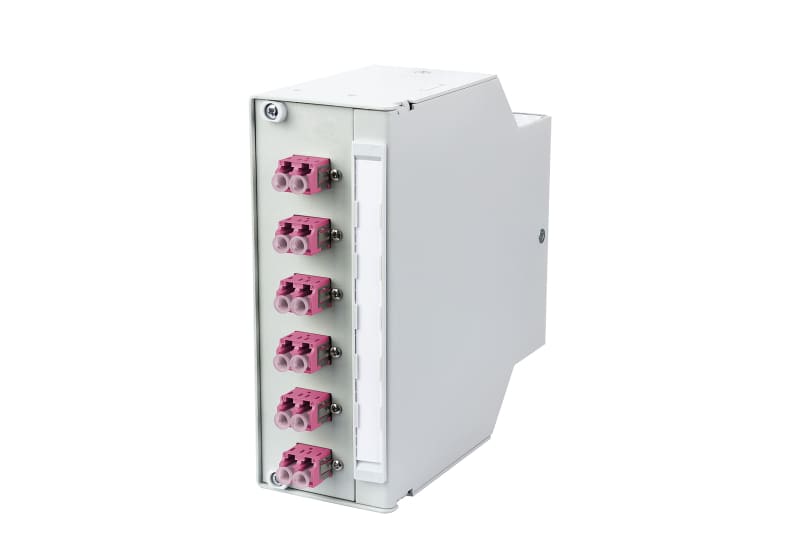 METZ CONNECT - OpDAT REGpro VIK 6xLC-D (violett) OM4 lichtgrau RAL 7035