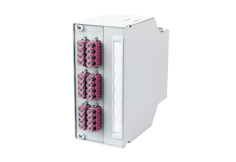 METZ CONNECT - OpDAT REGpro24 VIK 6xLC-Q (violett) OM4 lichtgrau RAL 7035