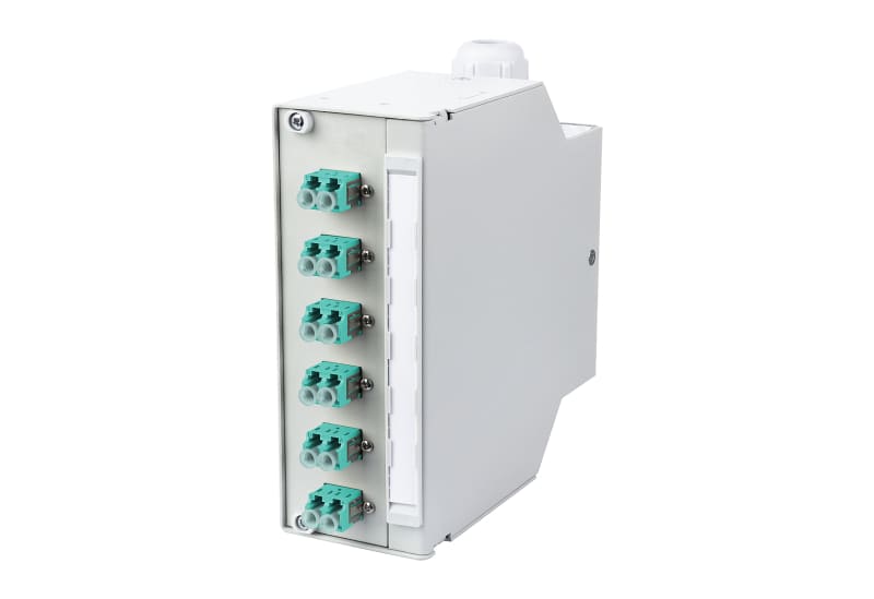 METZ CONNECT - OpDAT REGpro splice 6x LC-D (aqua) OM3 lichtgrau RAL 7035