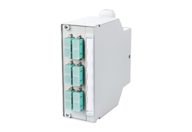METZ CONNECT - OpDAT REGpro splice6xSC-D (aqua) OM3 lichtgrau RAL 7035
