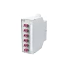METZ CONNECT - OpDAT REGpro splice6xLC-D (violett) OM4 lichtgrau RAL 7035