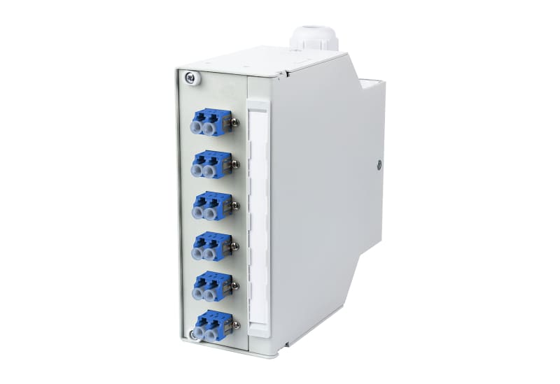 METZ CONNECT - OpDAT REGpro splice6xLC-D (blau) OS2 lichtgrau RAL 7035