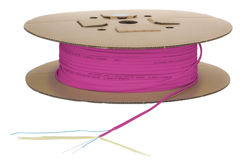 METZ CONNECT - OpDAT Verbindungskabel I-V(ZN)HH 2x1 OM4 100m ohne Stecker erikaviolett