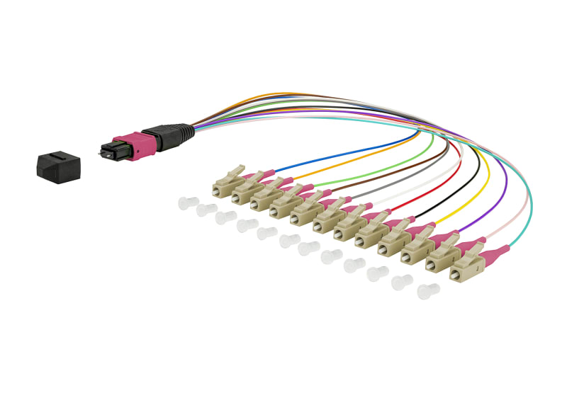 METZ CONNECT - OpDAT Ader-Fanout MTP®-M/12xLC-S OM4 0,3 m