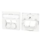 METZ CONNECT - Zentralplatte 50x50mm 2 Port reinweiss E-DAT C6