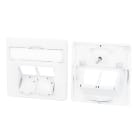 METZ CONNECT - Zentralplatte 50x50mm 2 Port verkehrsweiss RAL9016 E-DAT C6