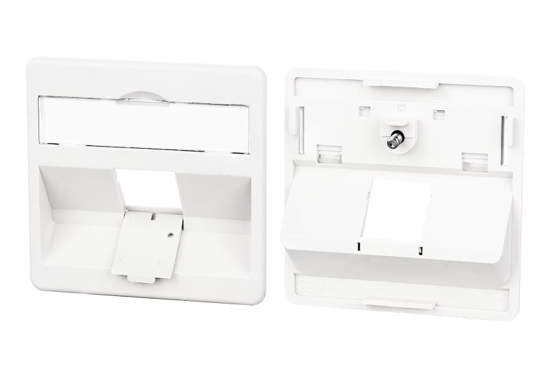 METZ CONNECT - Zentralplatte 50x50mm 1 Port reinweiss Modul