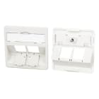 METZ CONNECT - Zentralplatte 50x50mm 2 Port perlweiss Modul