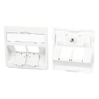 METZ CONNECT - Zentralplatte 50x50mm 2 Port reinweiss Modul