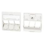 METZ CONNECT - Zentralplatte 50x50mm 3 Port perlweiss Modul