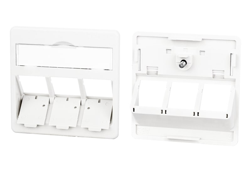 METZ CONNECT - Zentralplatte 50x50mm 3 Port reinweiss Modul