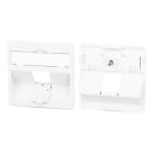 METZ CONNECT - Zentralplatte 50x50mm 1 Port verkehrsweiss RAL9016 Modul