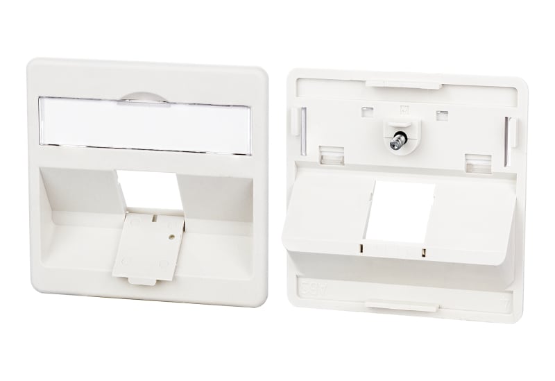 METZ CONNECT - Zentralplatte 50x50mm 1 Port perlweiss Modul