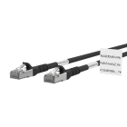 METZ CONNECT - Patchkabel Cat.6A AWG 26 1,0 m schwarz mit Wickeletikett