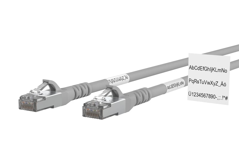 METZ CONNECT - Patchkabel Cat.6A AWG 26 1,0 m grau mit Wickeletikett