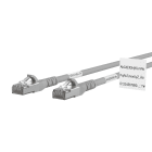 METZ CONNECT - Patchkabel Cat.6A AWG 26 1,0 m grau mit Wickeletikett